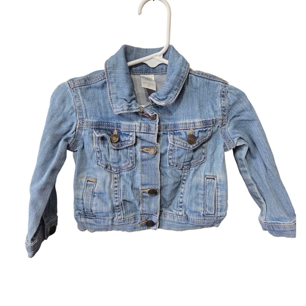Light Wash Button Front Trucker Denim Jacket - Carter's - 18mo